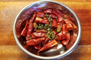 Chilis and Sichuan peppercorn