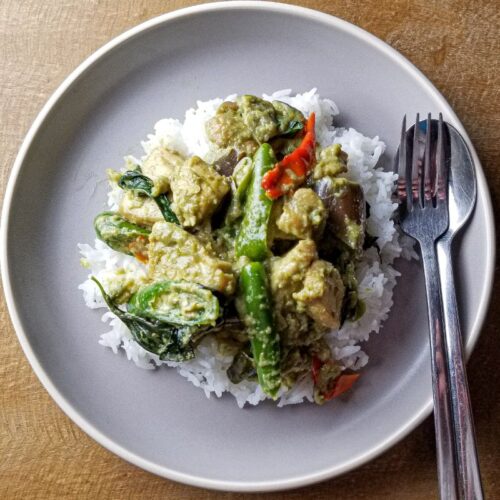 Green Curry with Chicken and Eggplant