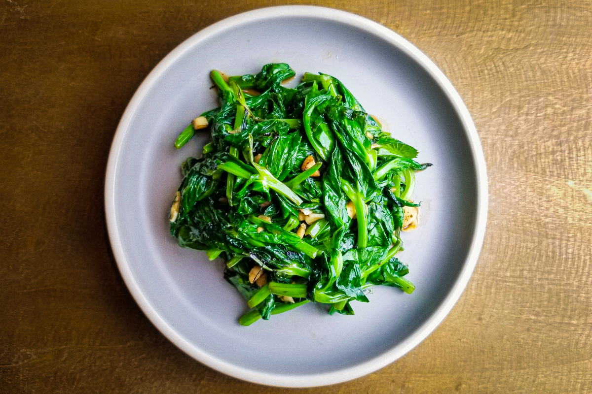 Stir-Fried Pea Leaves with Garlic