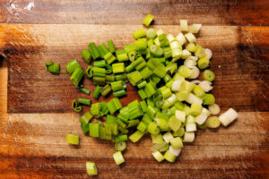 cut scallions