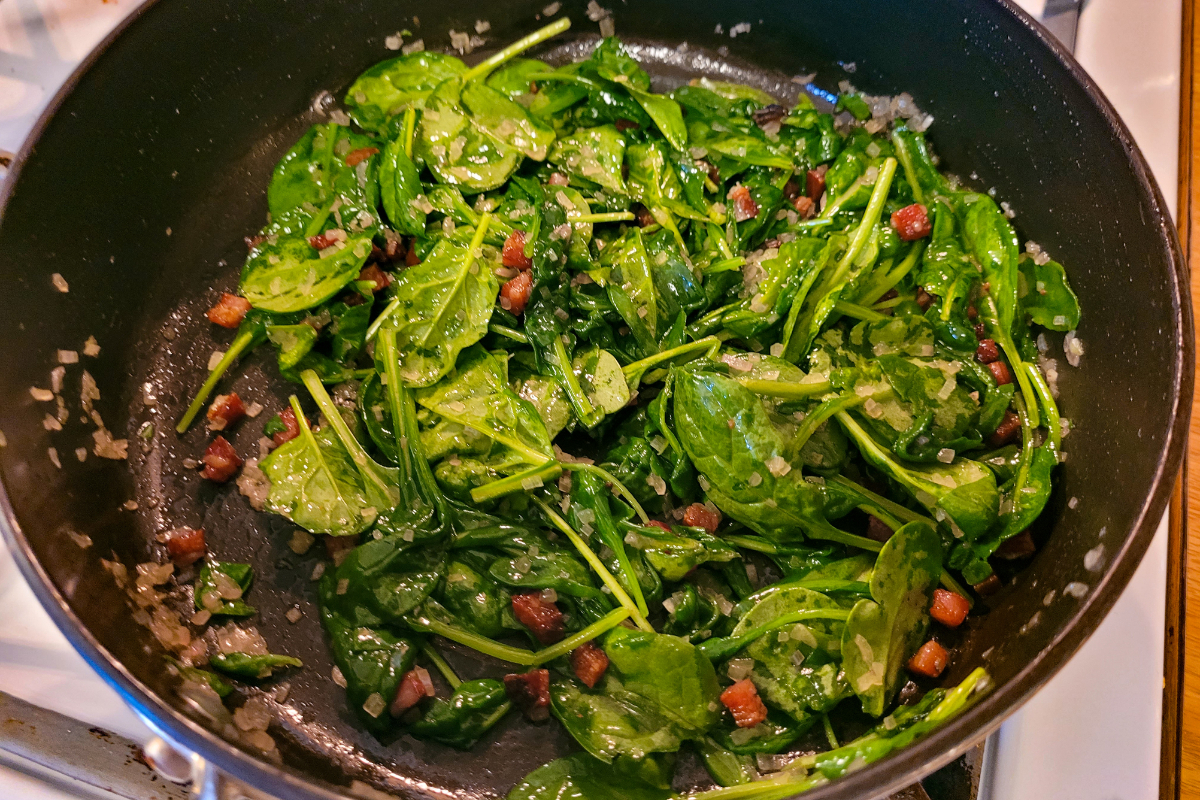 Cast Iron Roasted Oysters with Spinach and Bacon Recipe