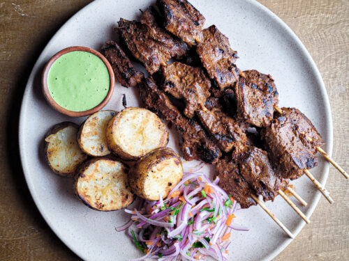 Anticuchos - Peruvian Grilled Beef Heart Skewers